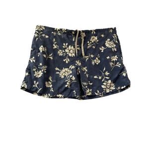 Nautica Navy Blue Tropical Floral Swim Trunks Bathing Suit Bottoms Men's Size XL